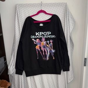 Netflix Black KPOP Demon Hunters Sweatshirt
